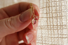 Load image into Gallery viewer, Tiny Flower Sleeper Hoops (teardrops)