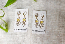 Load image into Gallery viewer, Yellow Chandelier Huggies (gold)