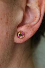Load image into Gallery viewer, Queen Anne's Lace Hexagon Studs