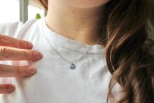 Load image into Gallery viewer, Forget Me Not Drop Necklace (silver)