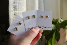 Load image into Gallery viewer, Pink + Orange Queen Anne's Lace Round Studs (silver/gold)
