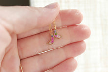 Load image into Gallery viewer, Mixed Flower Mini Moon Necklace (gold)