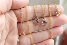 Load image into Gallery viewer, Purple Diamond Necklace (gold)