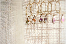 Load image into Gallery viewer, Tiny Flower Sleeper Hoops (teardrop)