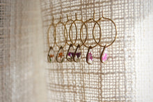 Load image into Gallery viewer, Tiny Flower Sleeper Hoops (teardrop)