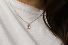 Load image into Gallery viewer, One Bloom Teardrop Necklace (silver)