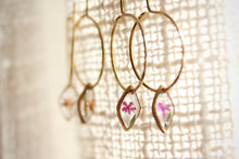 Load image into Gallery viewer, Tiny Flower Sleeper Hoops (diamond)