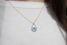 Load image into Gallery viewer, Forget Me Not Teardrop Necklace (gold)