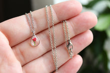 Load image into Gallery viewer, One Bloom Teardrop Necklace (silver)