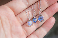 Load image into Gallery viewer, Forget Me Not Drop Necklace (silver)