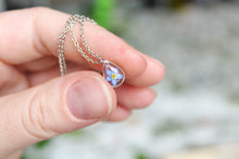 Load image into Gallery viewer, Forget Me Not Teardrop Necklace (silver)