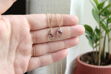 Load image into Gallery viewer, Purple Diamond Necklace (gold)