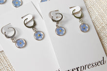 Load image into Gallery viewer, Forget Me Not Huggie Drops (silver)