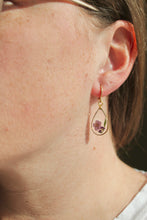 Load image into Gallery viewer, Teardrop Purple Huggies (gold)