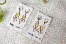 Load image into Gallery viewer, Yellow Chandelier Huggies (gold)