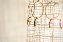 Load image into Gallery viewer, Tiny Flower Sleeper Hoops (diamond)