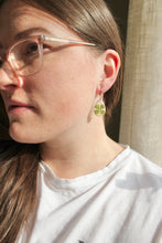 Load image into Gallery viewer, Teardrop 4 Leaf Clover Huggies (silver/gold)