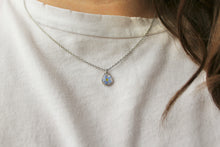 Load image into Gallery viewer, Forget Me Not Teardrop Necklace (silver)