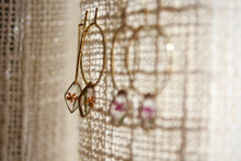 Load image into Gallery viewer, Tiny Flower Sleeper Hoops (diamond)