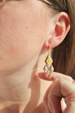 Load image into Gallery viewer, Yellow Chandelier Huggies (gold)