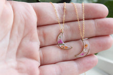 Load image into Gallery viewer, Queen Anne's Lace Moon Necklace (gold)