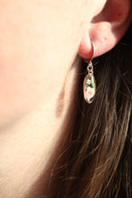 Load image into Gallery viewer, Pink Teardrop/Oval Huggies (silver)