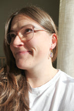 Load image into Gallery viewer, Teardrop Purple Huggies (gold)
