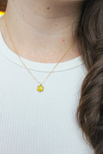 Load image into Gallery viewer, Yellow Flower Hexagon Necklace
