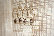 Load image into Gallery viewer, Tiny Flower Sleeper Hoops (diamond)
