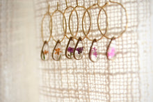 Load image into Gallery viewer, Tiny Flower Sleeper Hoops (teardrop)
