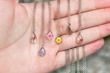 Load image into Gallery viewer, Sprinkle Teardrop Necklace (silver)
