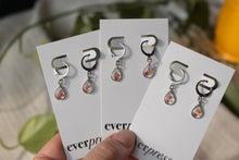 Load image into Gallery viewer, Sprinkle Teardrop Huggies (silver)
