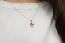 Load image into Gallery viewer, Purple Diamond Necklace (gold)
