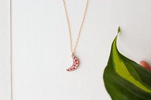 Katy Moon Necklace - Red