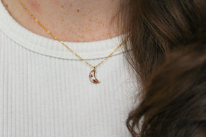 Mini Katy Necklace - Red