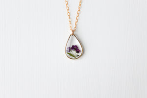 Purple Teardrop Necklace