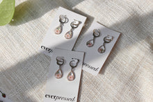 Load image into Gallery viewer, Pink Teardrop/Oval Huggies (silver)
