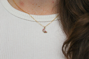 Mini Katy Necklace - Red