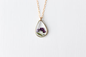 Purple Teardrop Necklace