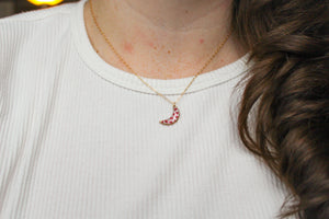 Katy Moon Necklace - Red