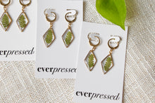 Load image into Gallery viewer, Fern Diamond Huggies (gold)
