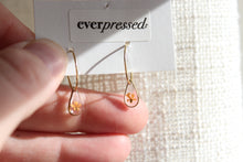 Load image into Gallery viewer, Tiny Flower Sleeper Hoops (teardrop)
