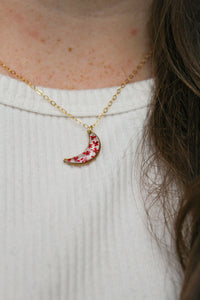 Katy Moon Necklace - Red