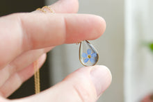 Load image into Gallery viewer, Forget Me Not Teardrop Necklace (gold)
