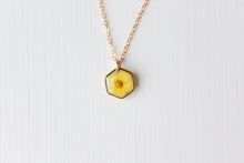 Load image into Gallery viewer, Yellow Flower Hexagon Necklace
