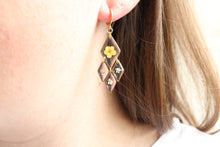 Load image into Gallery viewer, Yellow Chandelier Huggies (gold)
