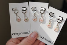 Load image into Gallery viewer, Pink Teardrop/Oval Huggies (silver)
