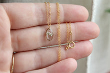 Load image into Gallery viewer, White Bloom Oval Necklace (gold)
