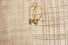 Load image into Gallery viewer, Tiny Flower Sleeper Hoops (hearts)
