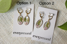 Load image into Gallery viewer, Purple Oval Huggies (gold)
